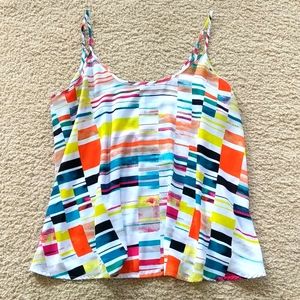 Flowy bright spaghetti strap tank